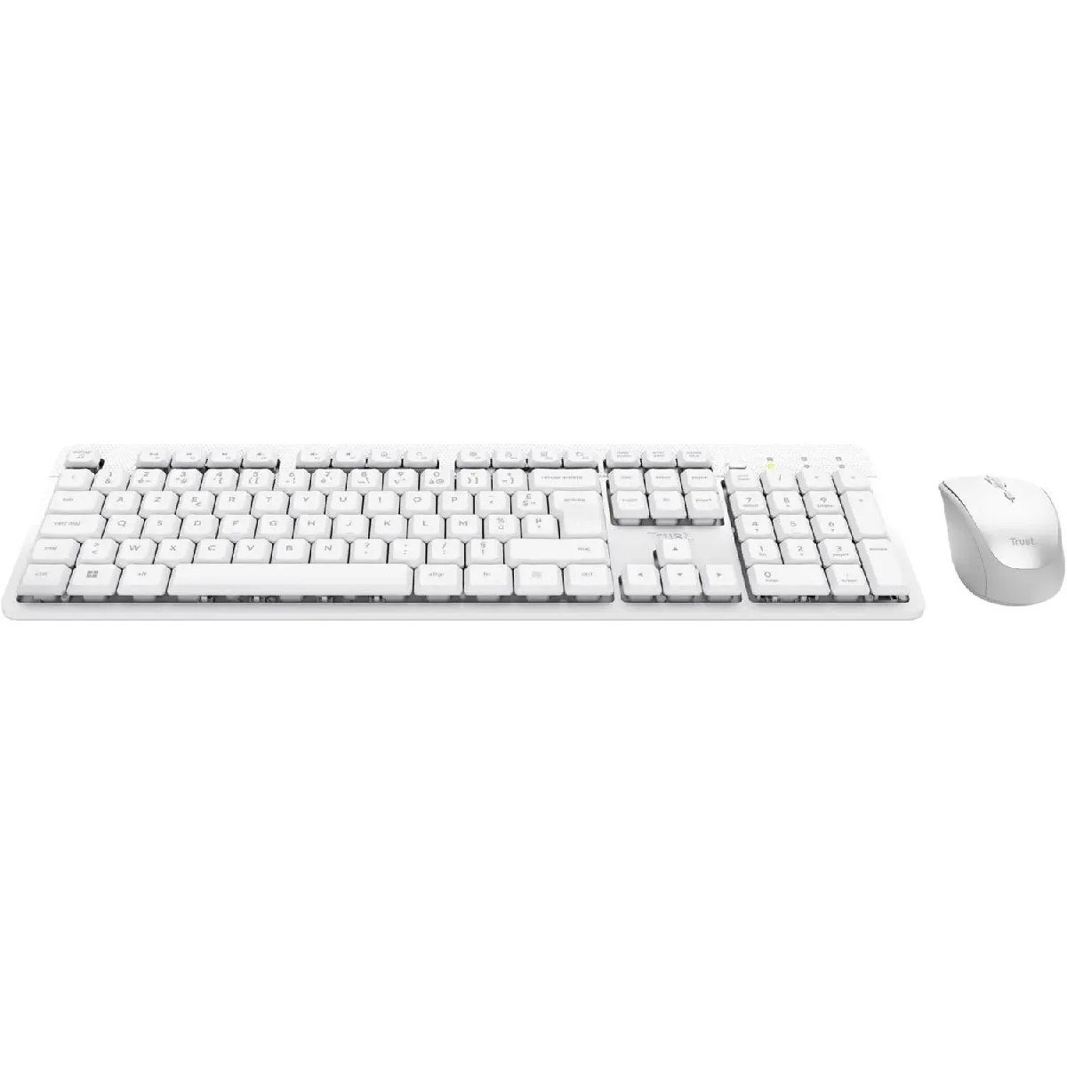 Trust Blanc Pack Clavier Souris Sans Fil