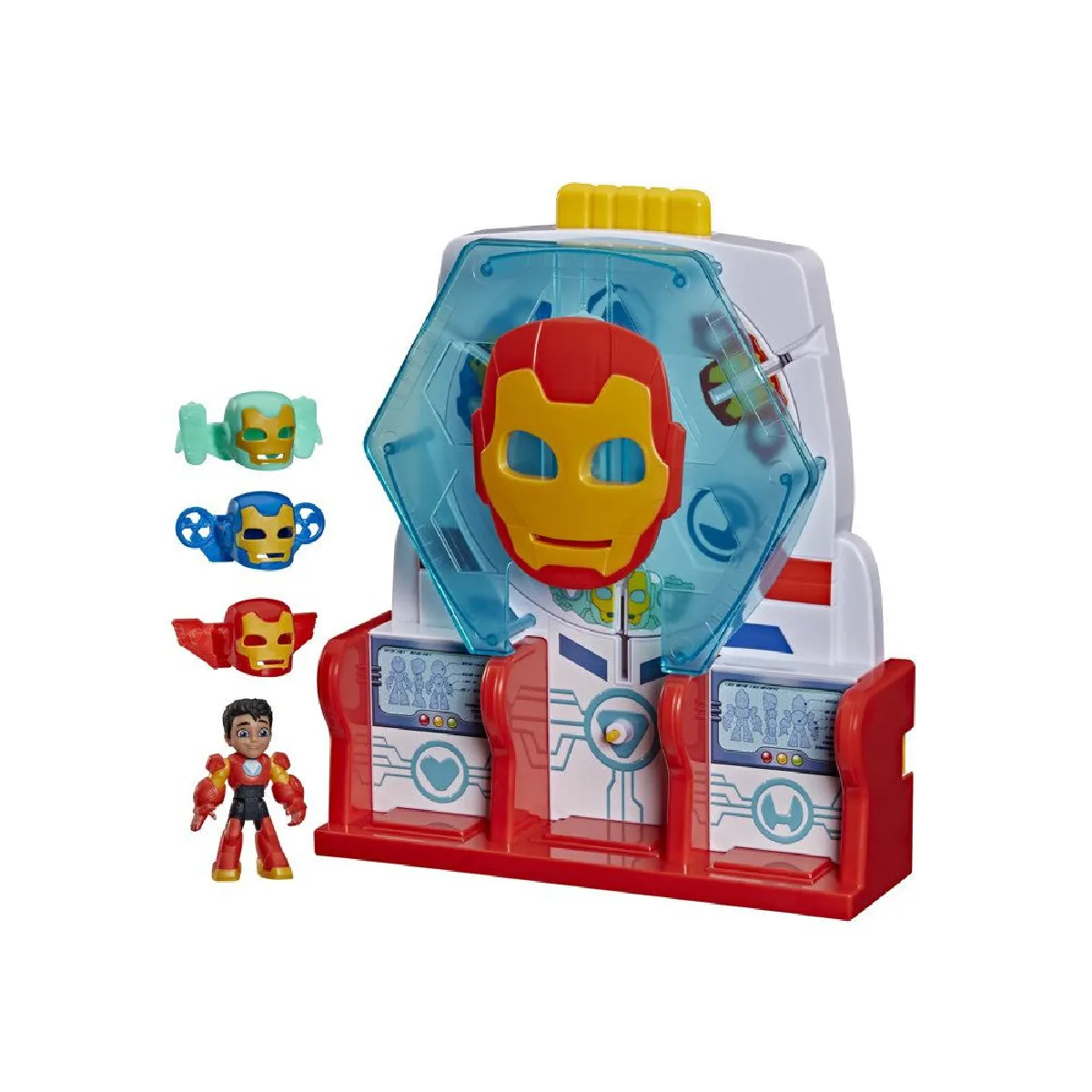 HASBRO Iron Man Hall of Armor - Coffret de jeu avec figurine 7,5 cm