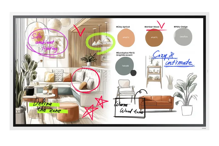 Panneau interactif Samsung Flip WM65F 65 pouces 4K UHD Touch - vue 4