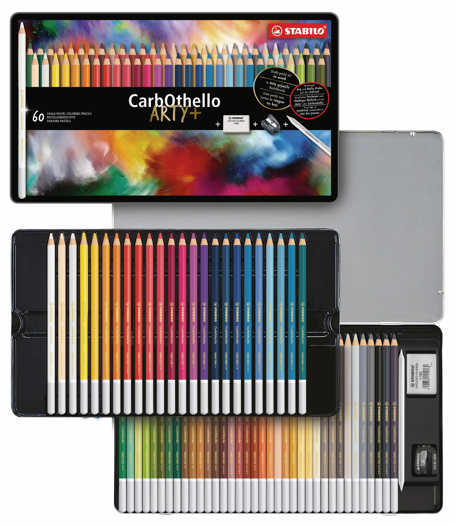 STABILO CarbOthello Crayon de couleur Boîte métal x 60 crayons pastel Gamme ARTY+ - vue 2