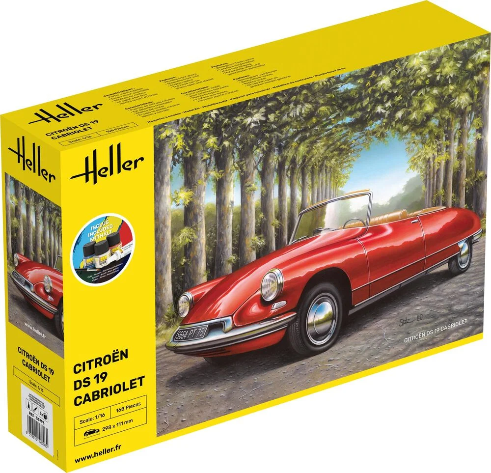 Heller Maquette Voiture : Starter Kit - Citroen Ds 19 Cabriolet - Image 2