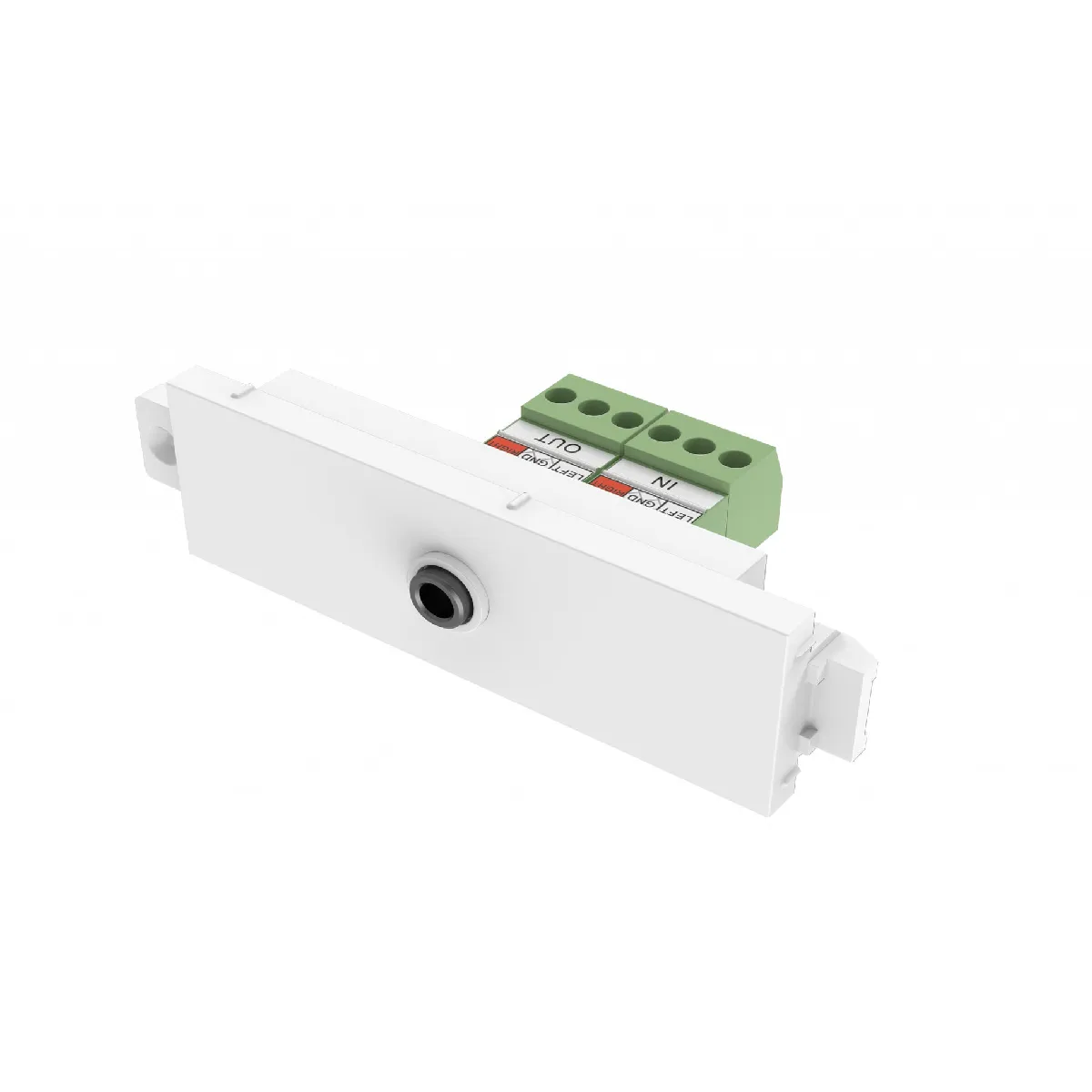 Vision Blanc Tc3 - Kit Plaque Modulaire Avec Connecteurs Enclenchables Et Câbles - Fiche Mini-Phone Stéréo 3,5 Mm - Commande Unique - Image 3