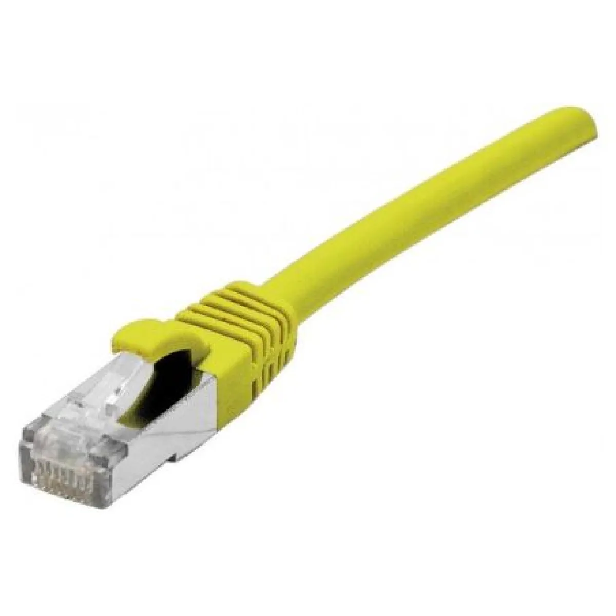 deXlan - Cordon de raccordement - RJ-45 (M) pour RJ-45 (M) - 20 m - S/FTP - CAT 7 (câble)/CAT 6a (connecteurs) - moulé, sans crochet - jaune