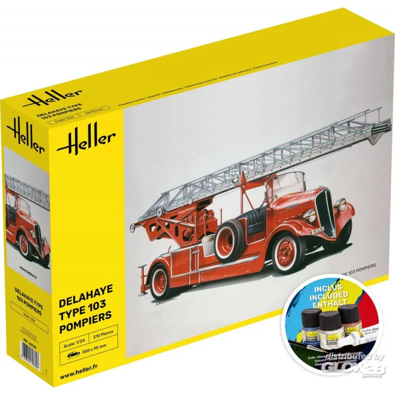 Non Communiqué Maquette Camion De Pompiers : Starter Kit : Delahaye Type 103 Heller - Image 5