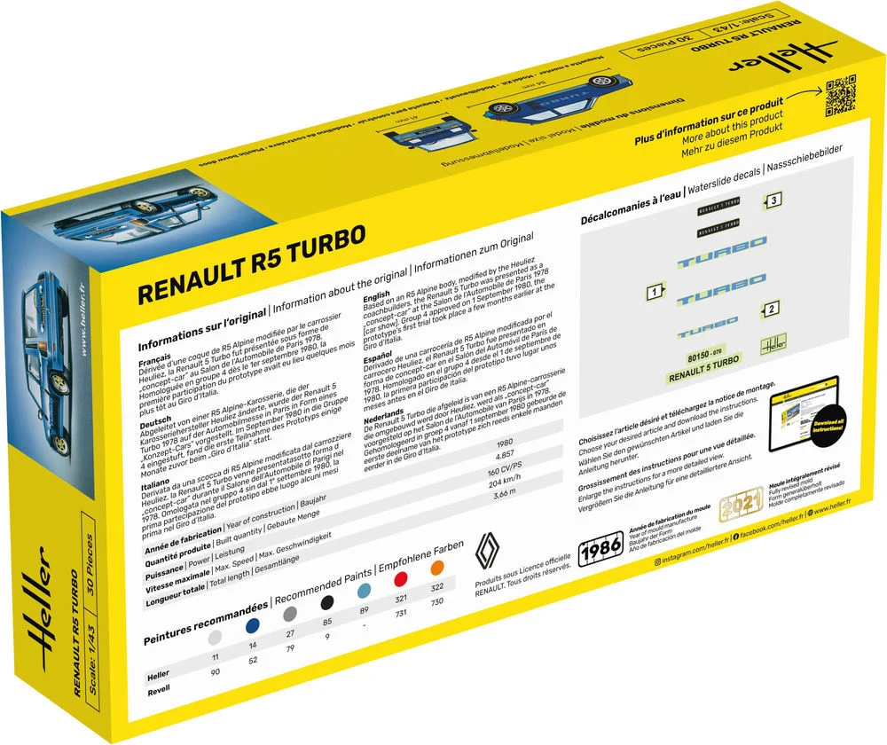 Heller STARTER KIT Renault R5 Turbo in 1:43 - Image 3