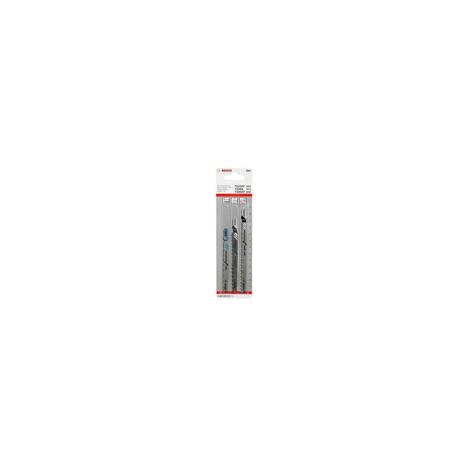 Carte de 3 Lames BOSCH Progressor Métal T123XF / Bois T234X / Bois et métal T345 XF 2607010515 - vue 2
