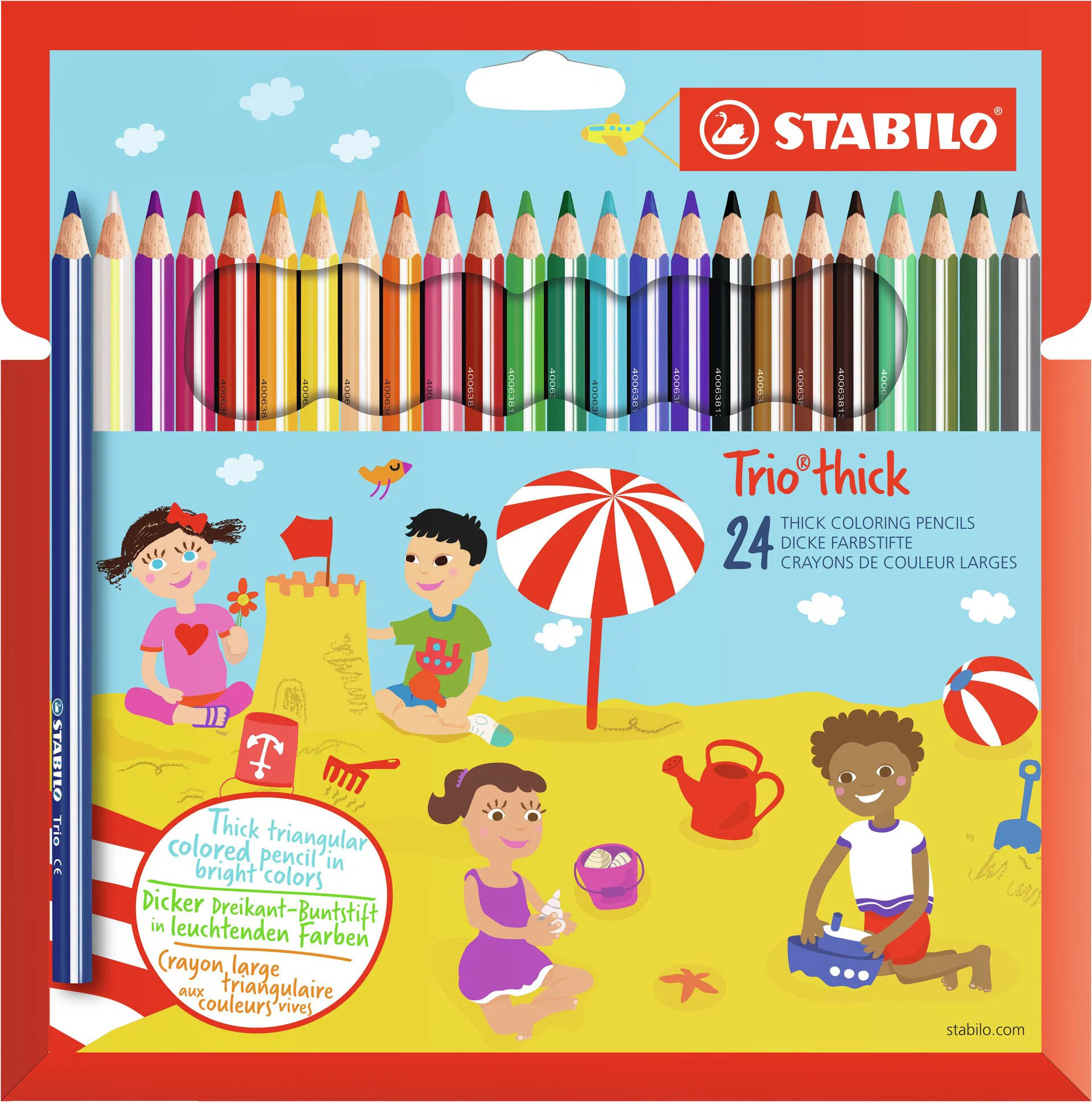 Stabilo Trio crayons de couleur - 24