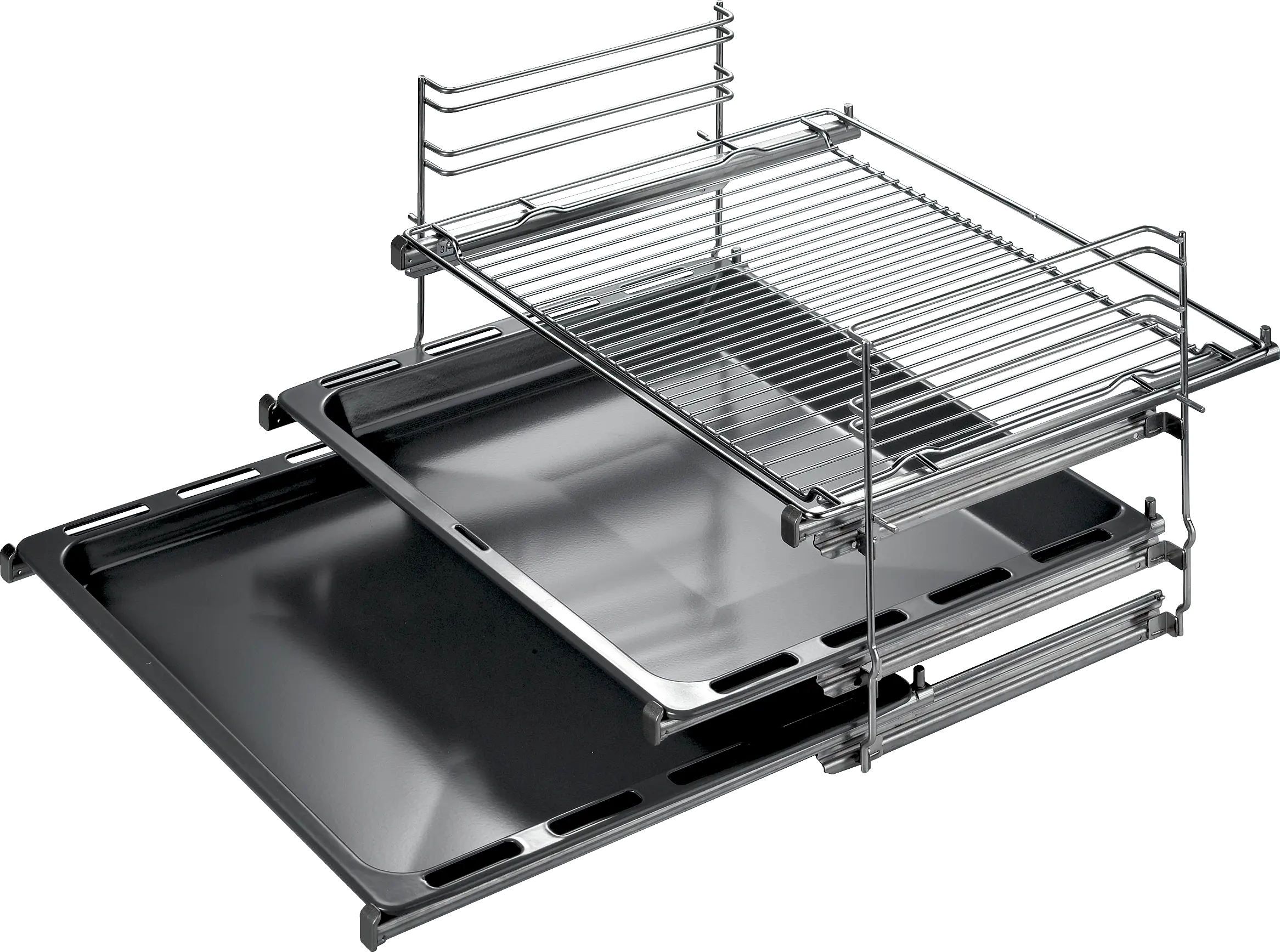Rails de guide pour four Bosch HEZ438301 Aluminium Téléscopique 290 mm 400 mm 100 mm - vue 4