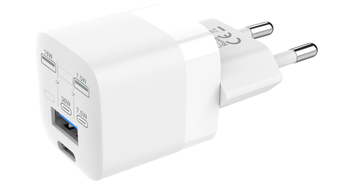 Chargeur Vision TC-PUSBEU/30 USB-C 30W Quick Charge 3.0 Blanc - Image 3