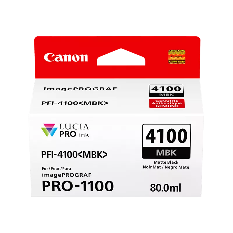 Canon PFI 4100 MBK 80 ml original boîte de suspension réservoir d'encre pour imagePROGRAF PRO 1100 - vue 7