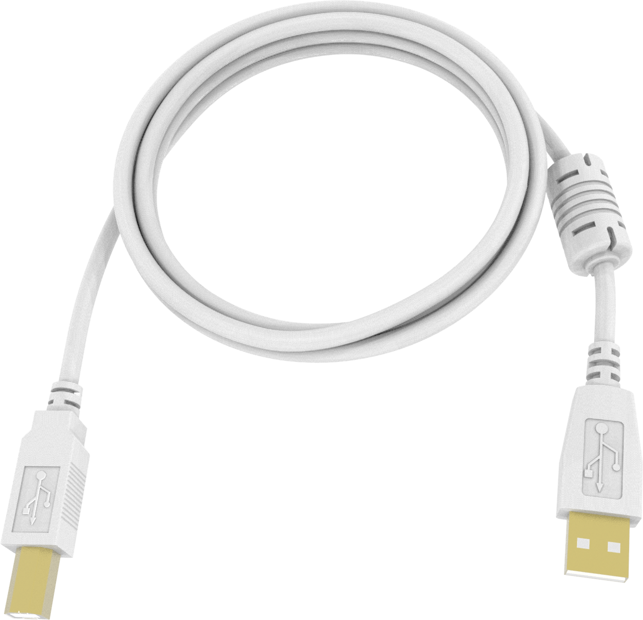 Câble USB Vision 5 m USB 2.0 A vers B mâle/mâle blanc - Image 2