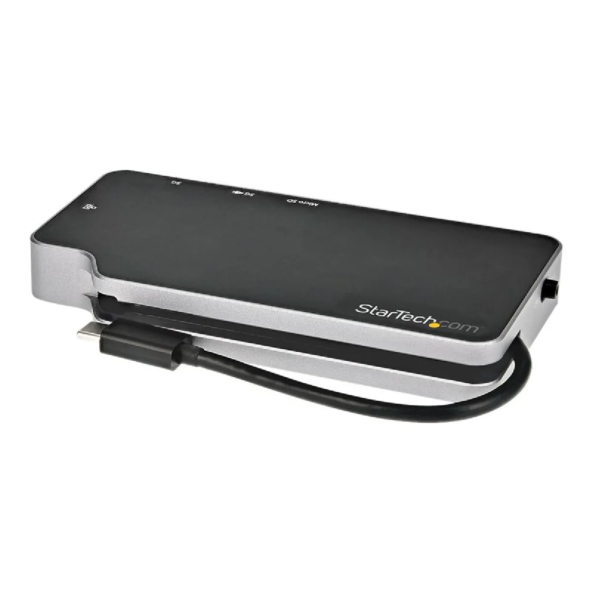 Startech.com Gris Adaptateur Multiport Usb C - Usb-C Vers 4K Hdmi Ou Vga Avec 100W Power Delivery Pass-Through, 2-Port 10Gbps Usb Hub, Microsd, Gbe - Usb 3.1 Type-C Mini/Travel Dock - Neuf - Image 3