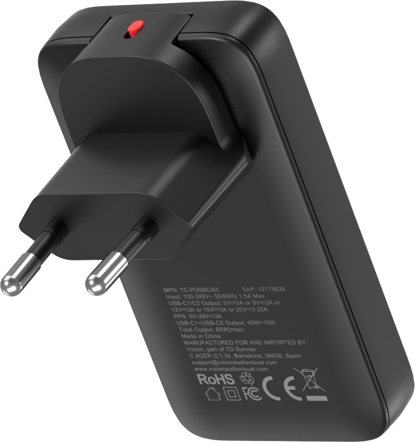 Vision Chargeur Pc Portable Usb-C 65W