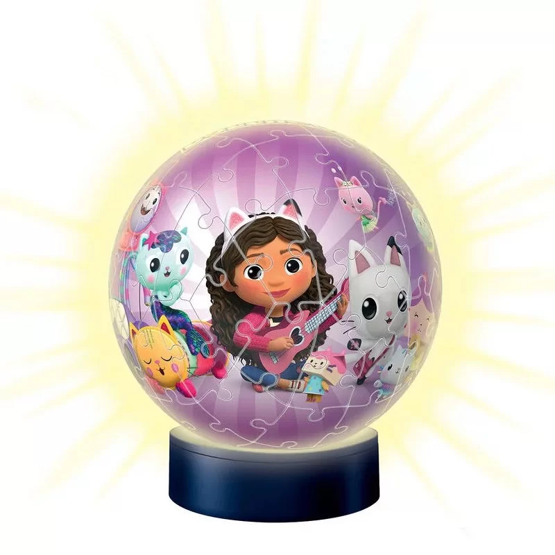 Puzzle 3D Ball 72 pièces illuminé : Gabby et la maison magique Gabby' Dollhouse Ravensburger France - vue 10