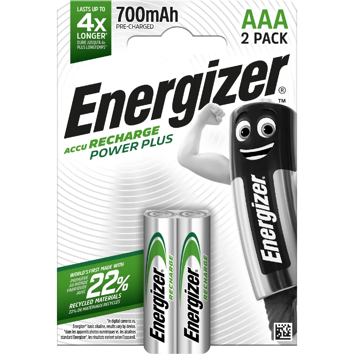 Piles Rechargeables Aaahr3 500mah Energizer Le Lot De 4 Piles - vue 5