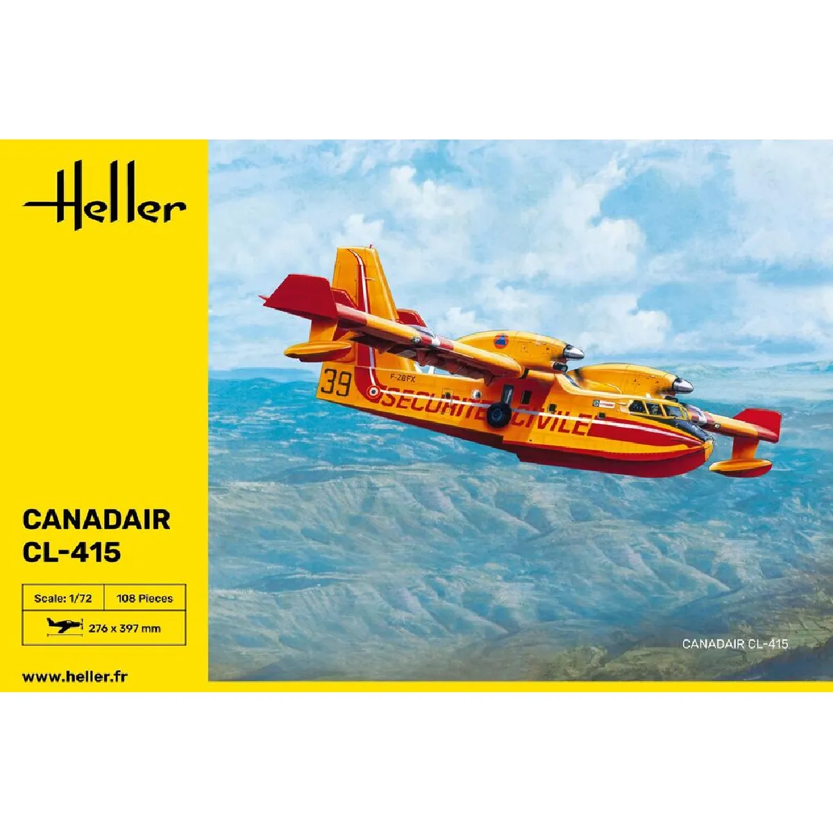 Heller - Maquette Avion Canadair CL 415 - 15 cm - Image 4