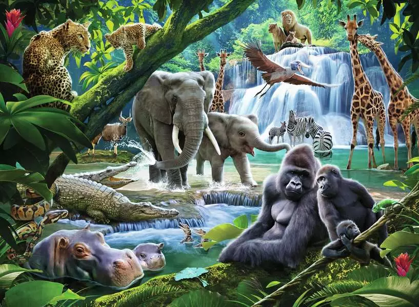Puzzle 100 pièces Ravensburger Les animaux de la jungle - vue 10
