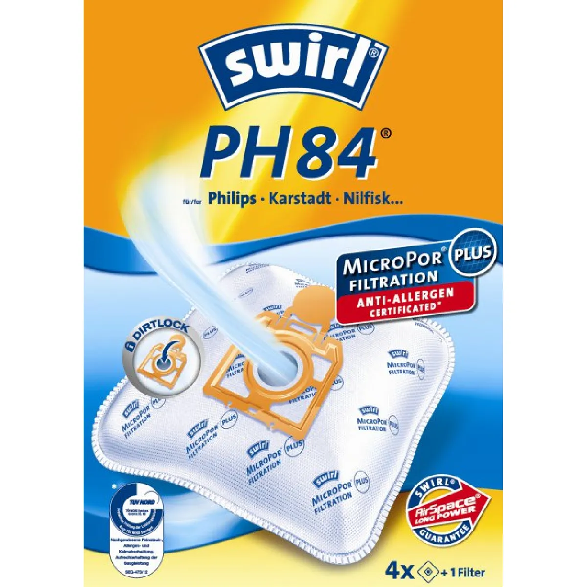 Swirl Sac Aspirateur Ph84 - Lot De 4