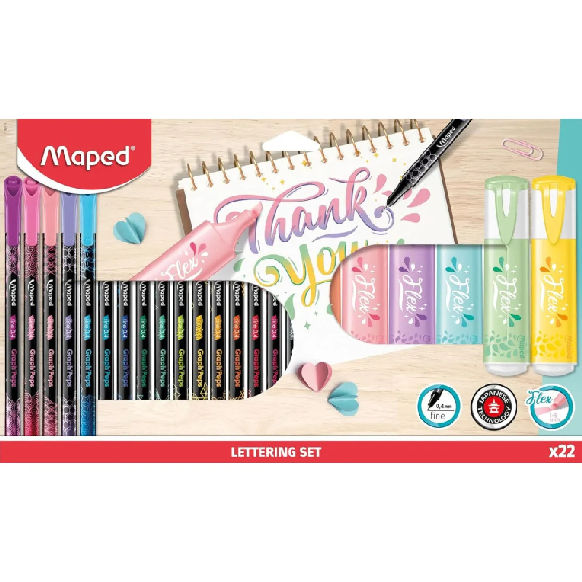 Maped set lettering feutres pinceau – pastel - vue 9