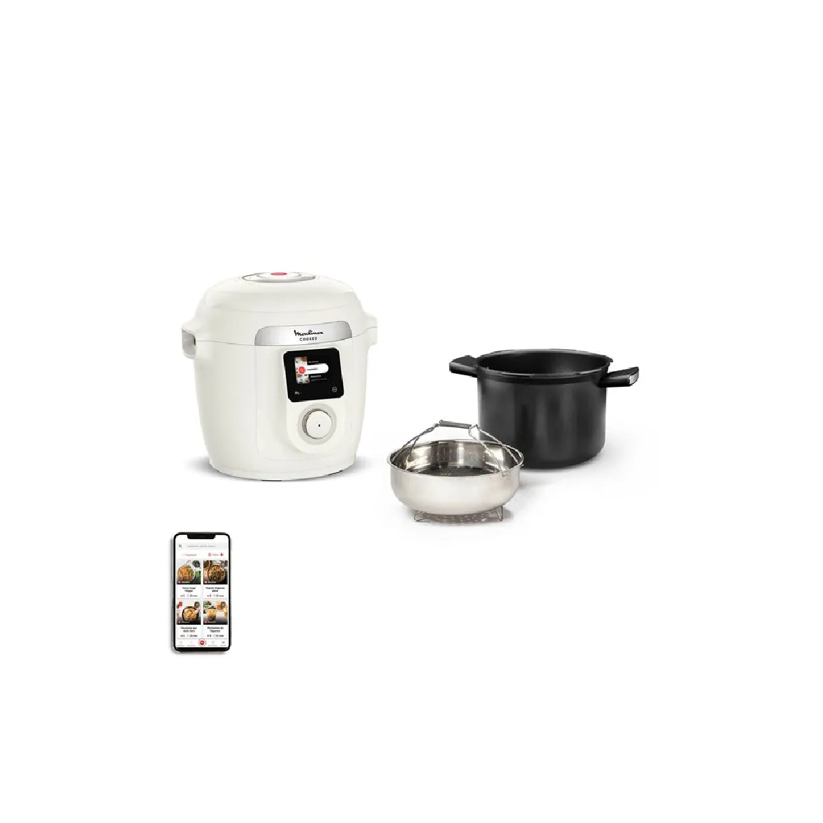 Moulinex Cookeo Wi Fi 8 en 1 Multicuiseur intelligent haute pression 8 modes de cuisson CE952AF0 - vue 5