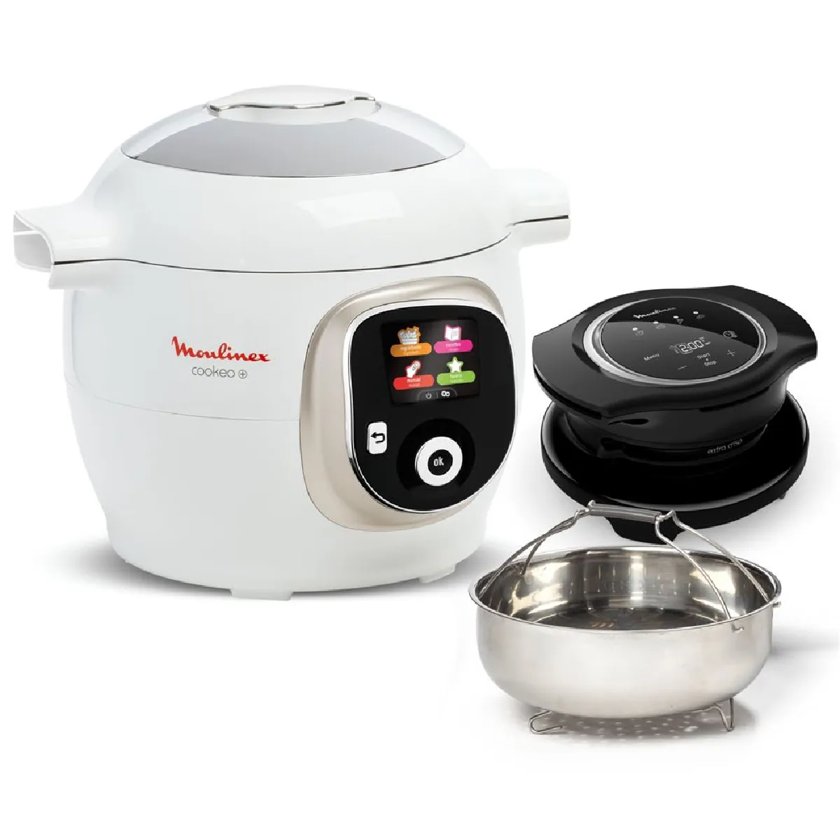 Multicuiseur Moulinex CE85XAF0 – Haute Pression 6L, Accessoire Air Fryer Extra Crisp - vue 6
