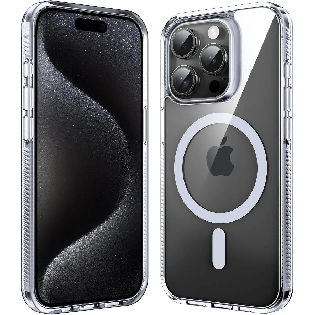 Little Boutik Coque De Protection Transparente Compatible Magsafe Pour Iphone 15 Pro