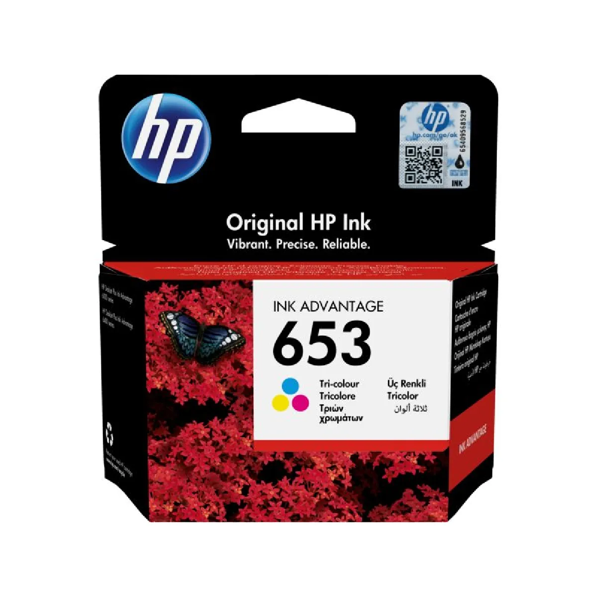 HP 653 5 ml couleur cyan jaune original Ink Advantage cartouche d'encre pour DeskJet Plus Ink Advantage 6075 Ink Advantage 6475 Ink Advantage 6475 All in On