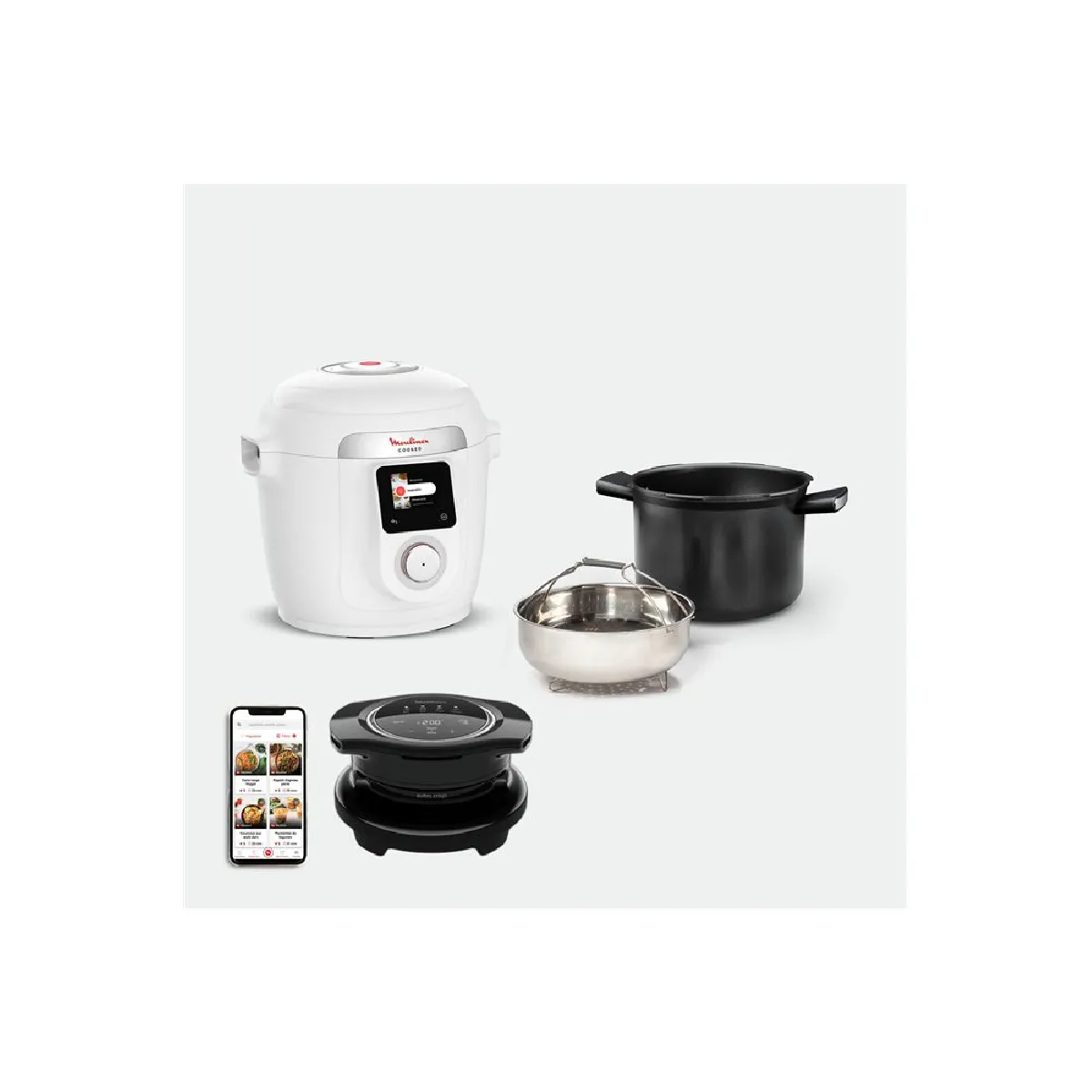 Multicuiseur Moulinex Cookeo Wifi 9-en-1 – 6 L, Couvercle Air Fryer Extra Crisp - vue 5