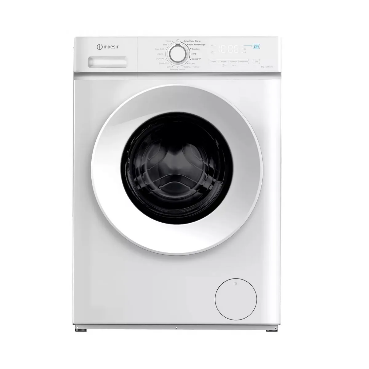 Lave-linge hublot INDESIT IMA862MYTIMEFR MyTime - 8 kg - Induction - L60cm - 1200 trs/min - Classe A - Blanc - Image 2