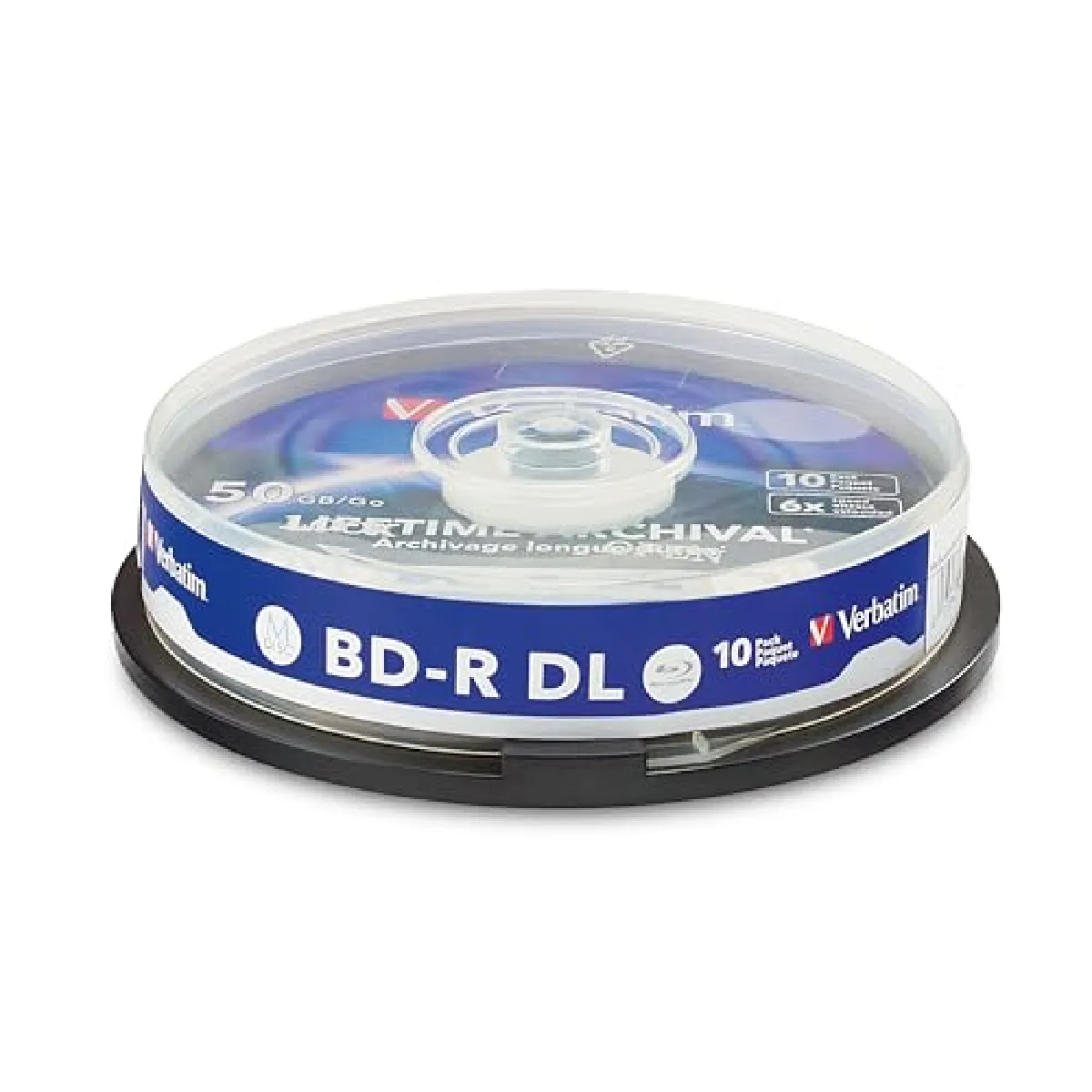 Verbatim Disc 10 x BD R DL 50 Go 6x surface imprimable par jet d'encre spindle - vue 9