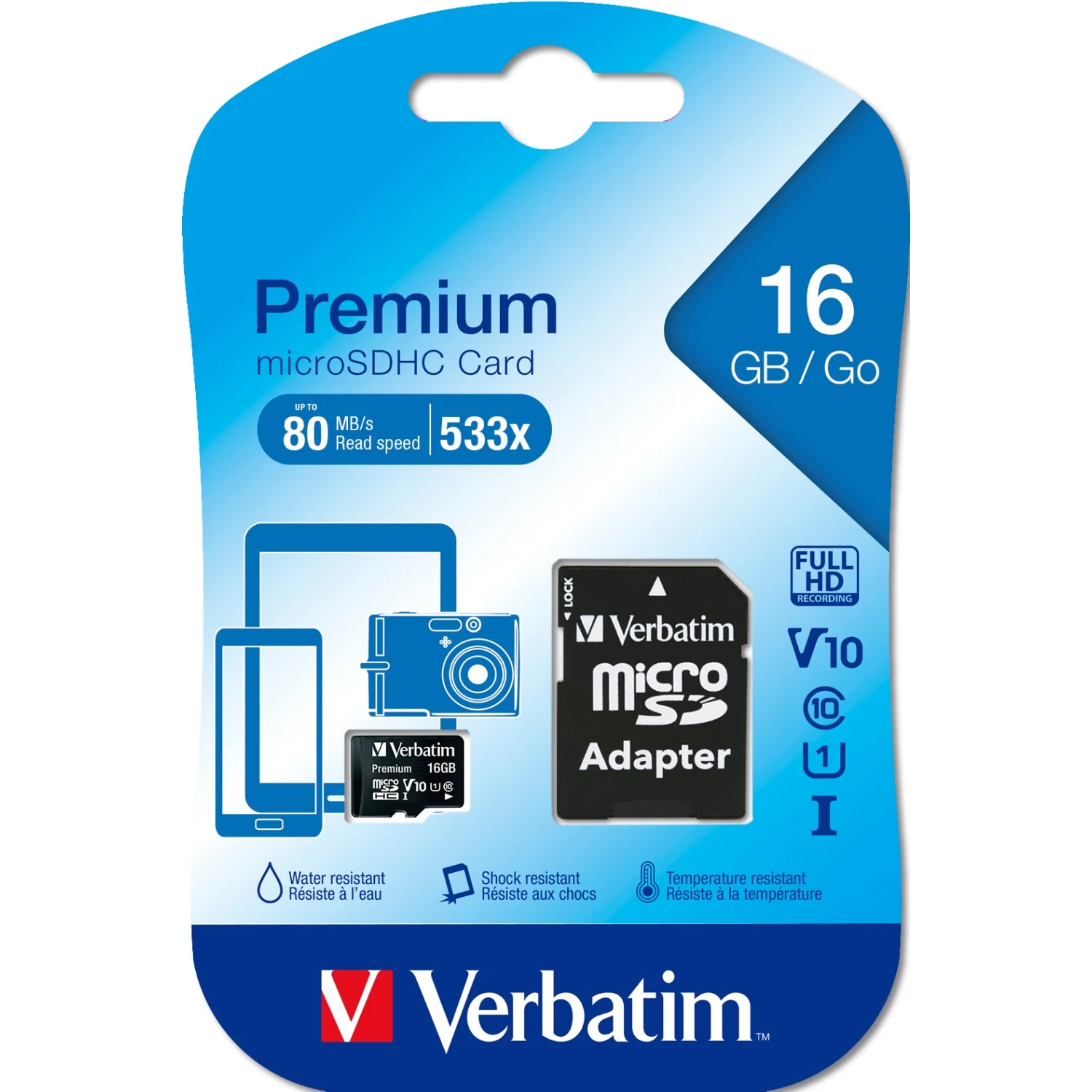 Verbatim 44082 - micro SDHC 16 Go