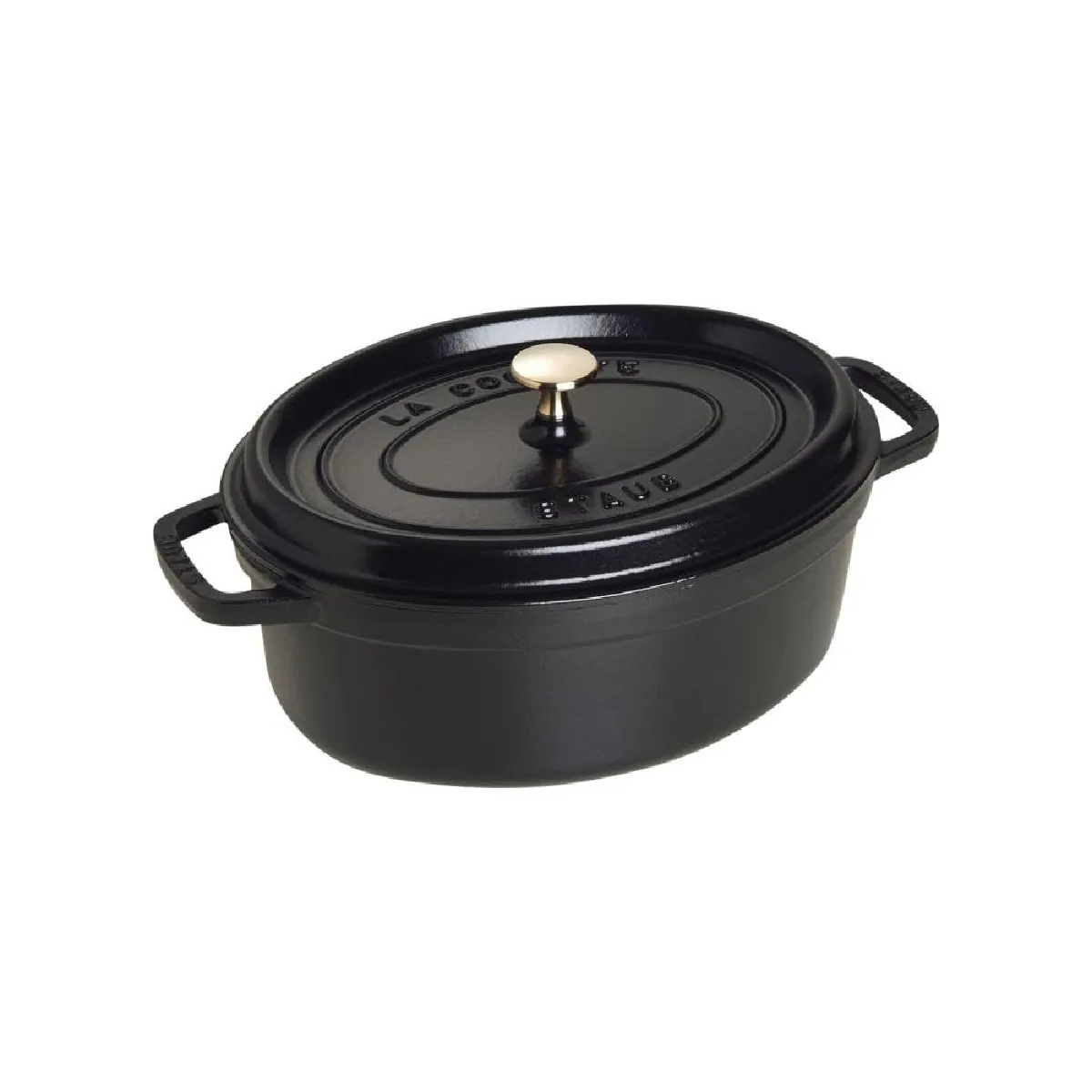Staub - Cocotte Ovale - Fonte Émaillée - 29 cm - Noir Mat - Image 2