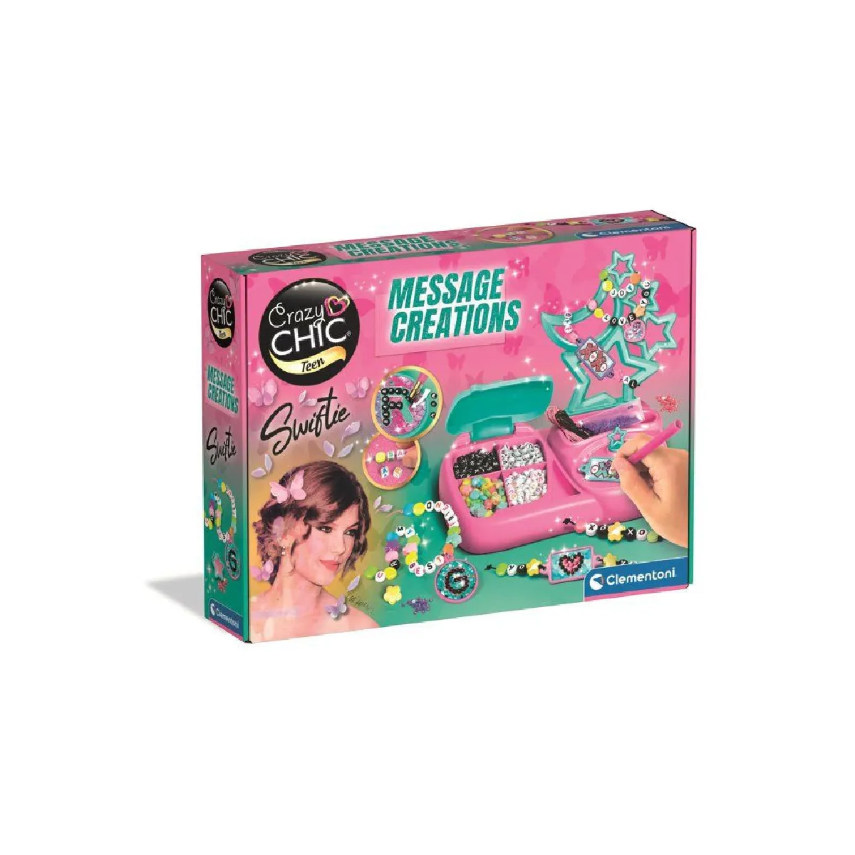 Clementoni Crazy Chic Message Creations - Kit bijoux Swiftie Bracelets & Colliers