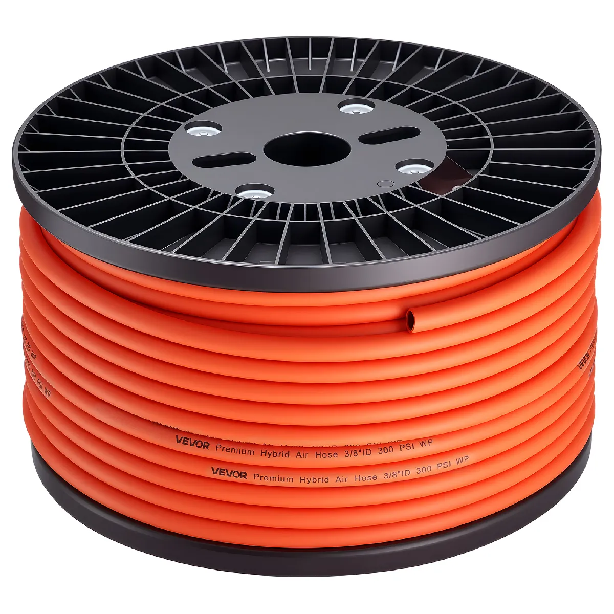VEVOR Druckluftschlauch, φ9,52 mm x 76,2 m Hybrid-Luftschlauch, 20,6 bar Pneumatische Schläuche mit dreischichtigem Hybridmaterial für Auto, Haus & Gebäude, Allwetterflexibilität (ohne Anschlüsse)