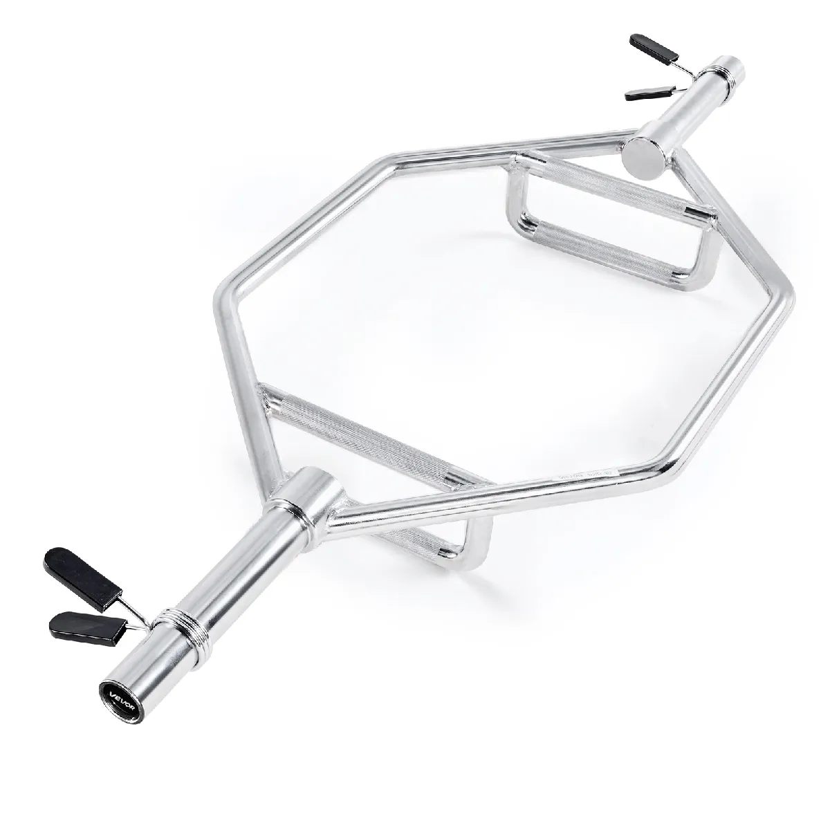 VEVOR Trap Bar Hexagon Hantelstange Langhantel 50 mm 360 kg Tragkraft, Gewichtheben und Krafttrainingsgerät, Heimfitnessstudio für Kniebeugen Kreuzheben Schulterdrücken, Silber