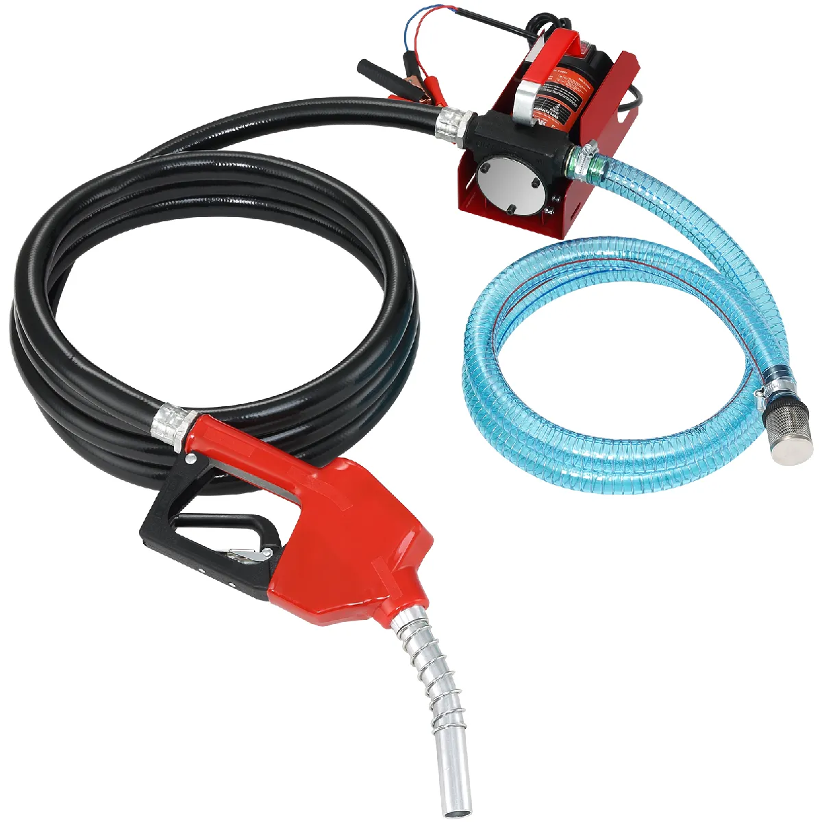 Pompe Transfert Diesel/Gasoil/Carburant Électrique - VEVOR - 12V CC 37,8L/min - Buse