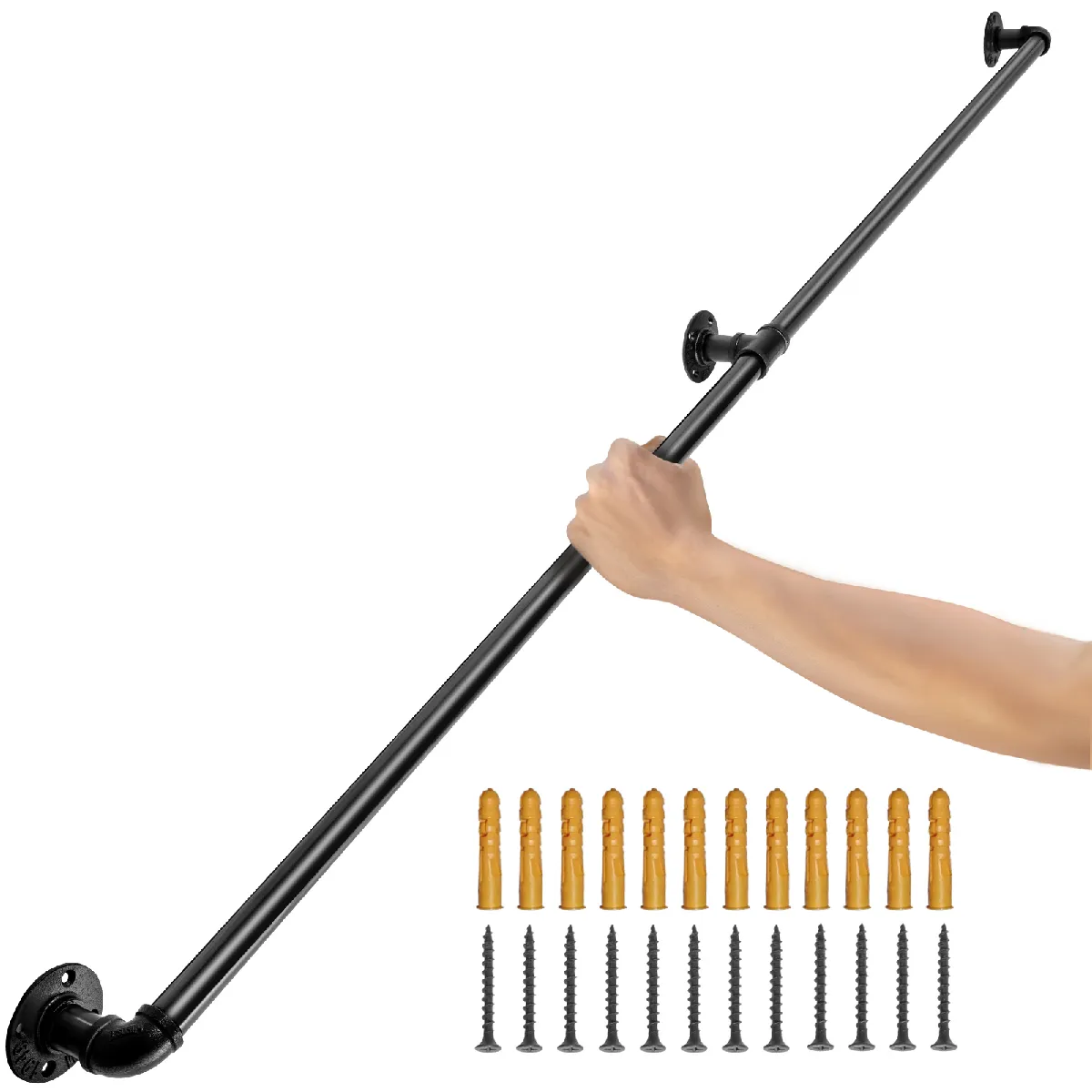 Vevor - Main courante d'escalier - 212 cm - Acier - Image 4