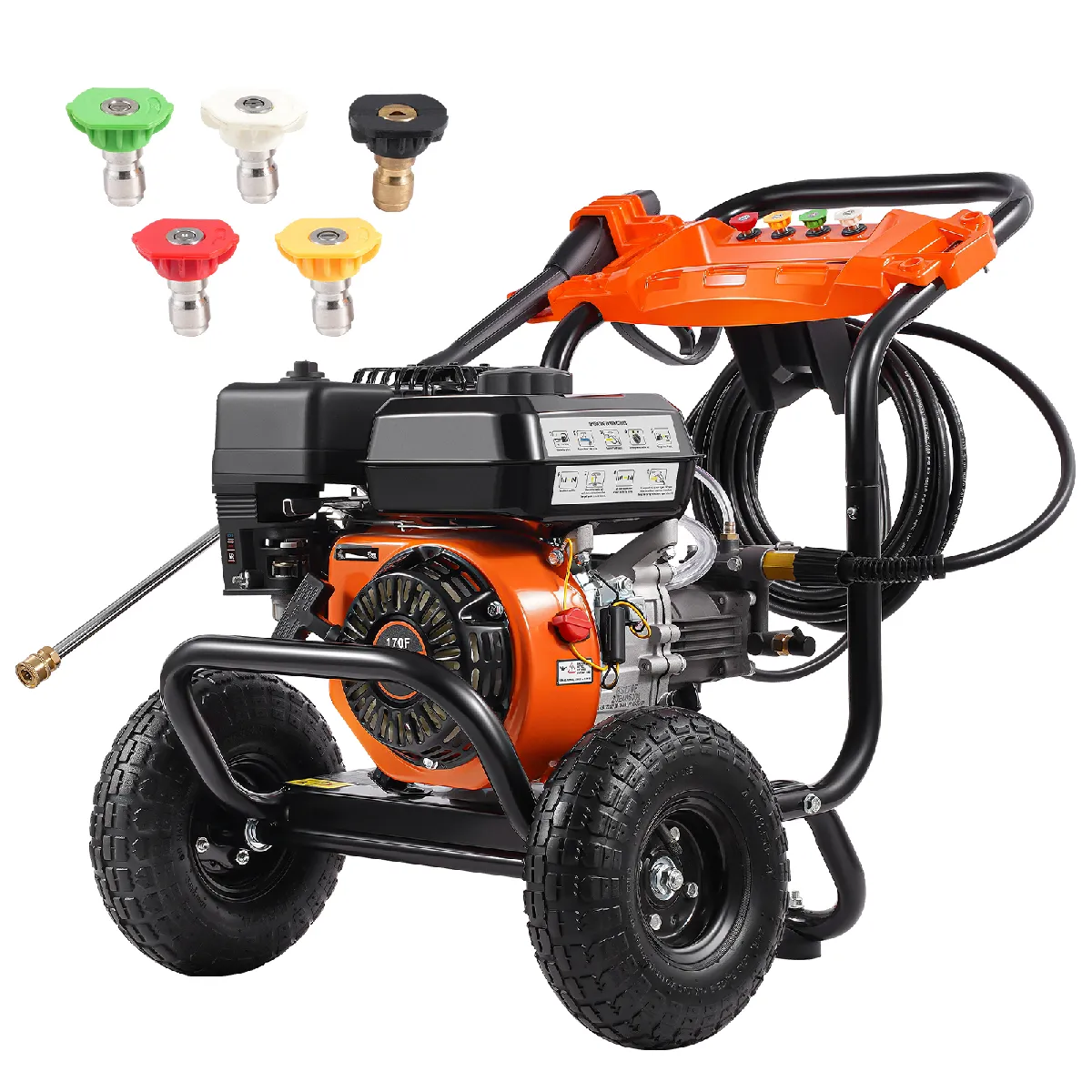 VEVOR Nettoyeur Haute Pression Essence 3500PSI 10L/min 2,6GPM Pour Voitures Cltures