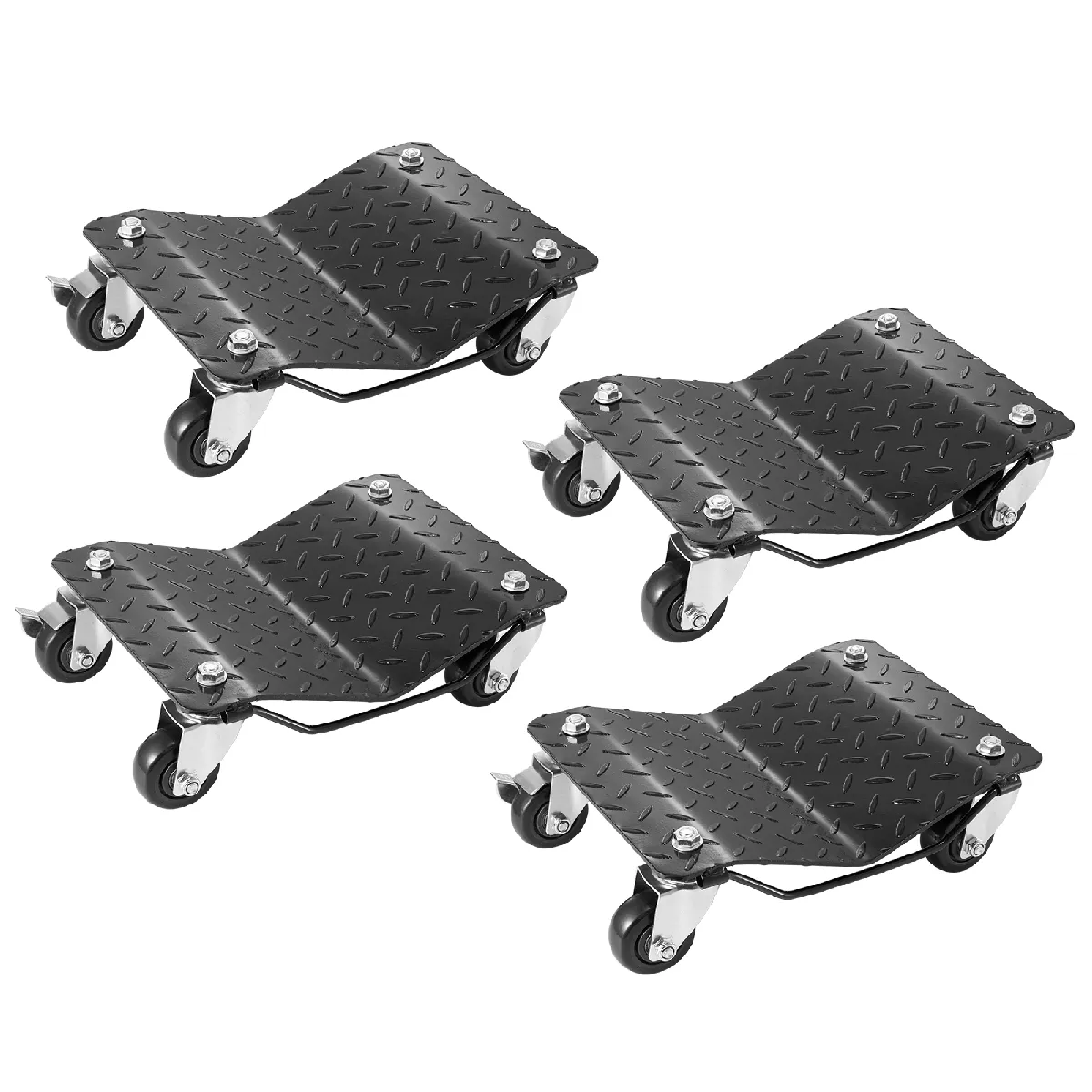 4PCs Chariot de Manutention de Voiture - VEVOR - Charge 3 T Plate-forme 38,5x30 cm