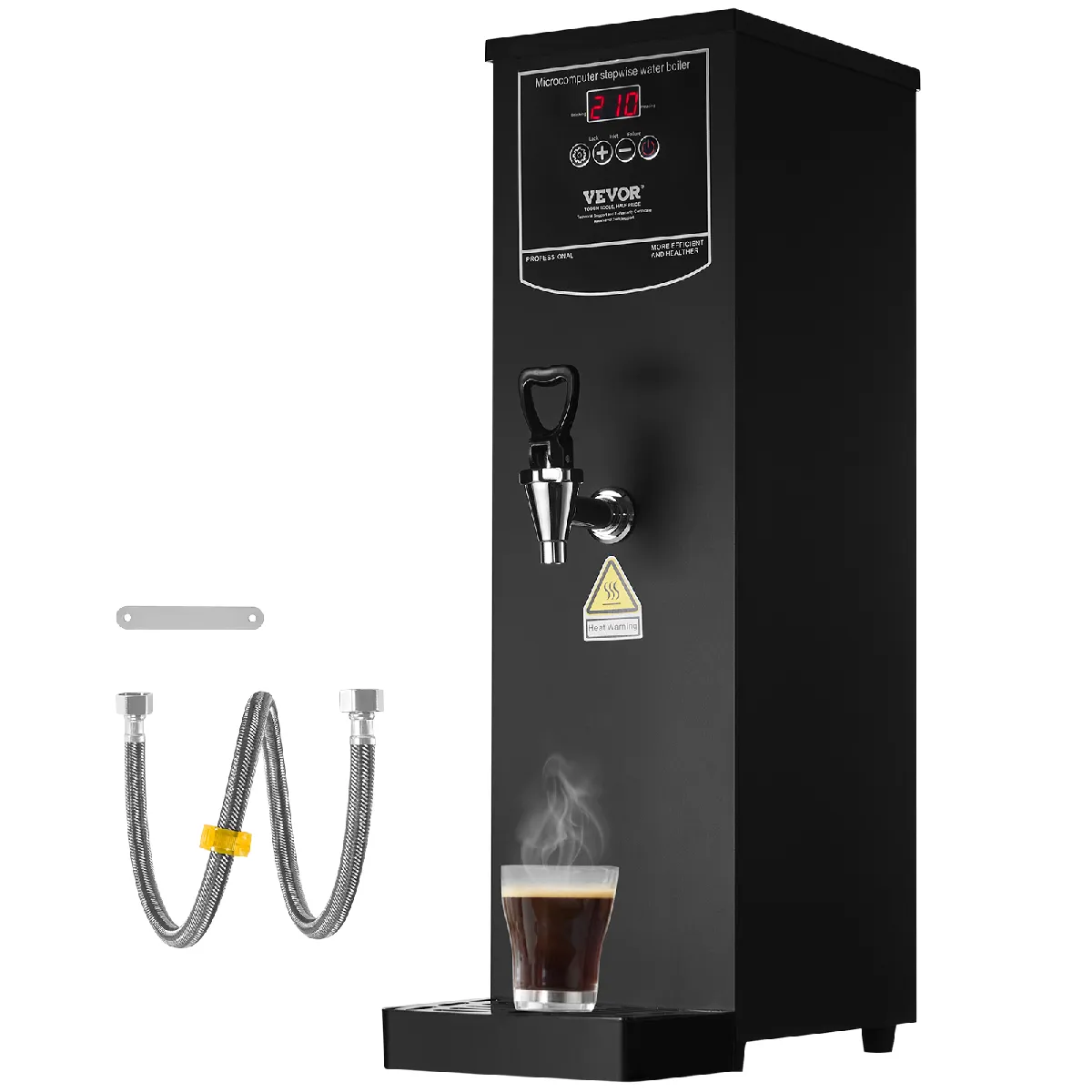 Vevor Distributeur D'eau Chaude Électrique, Fontaine À Eau Chaude Sur Réseau 15 L Avec Débit 50 L/H, Pour Café Thé Restauration Bureau, Bouilloire Éle - Image 2
