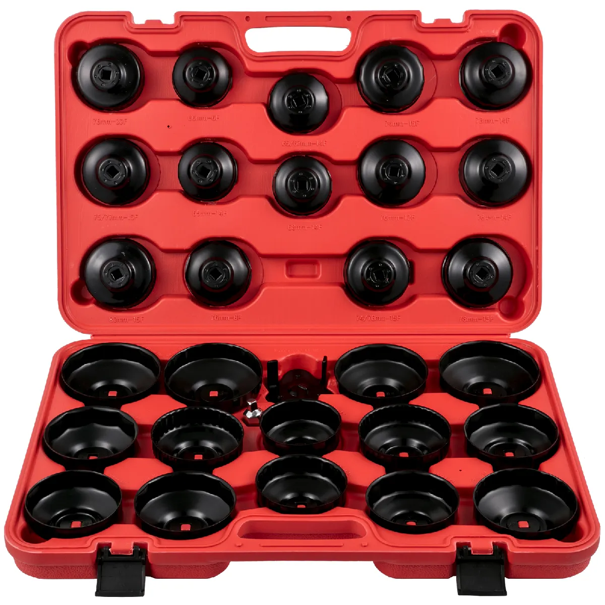 VEVOR 30-teiliger Ölfilter-Steckschlüsselsatz Ölfilterkappenschlüssel 9,525mm