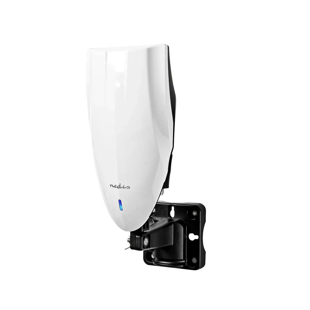 Nedis Blanc/Noir Antenne Tv Extérieure Active Gain 40 Db Portée 50 Km Avec Filtre Lte700