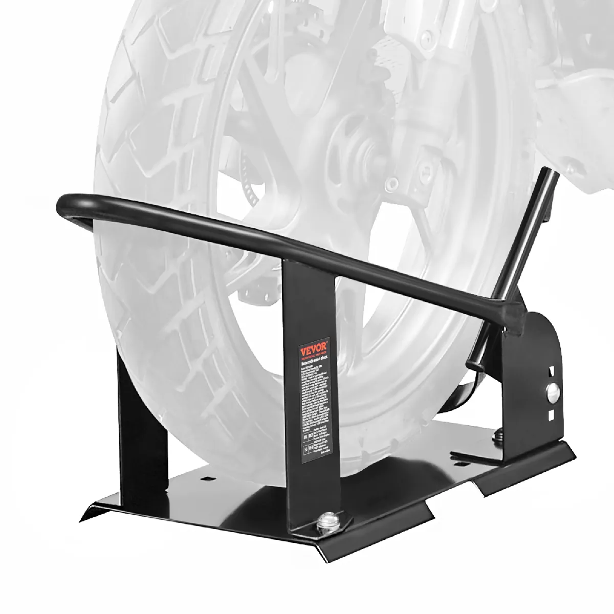 VEVOR Motorrad Radkeil, 816,5 kg Kapazität Radhalter, Hochleistungsstahl Motorrad Vorderradständer mit 3 verstellbaren Löchern, für 381–533,4 mm Off-Road Motorräder, Standard Motorräder