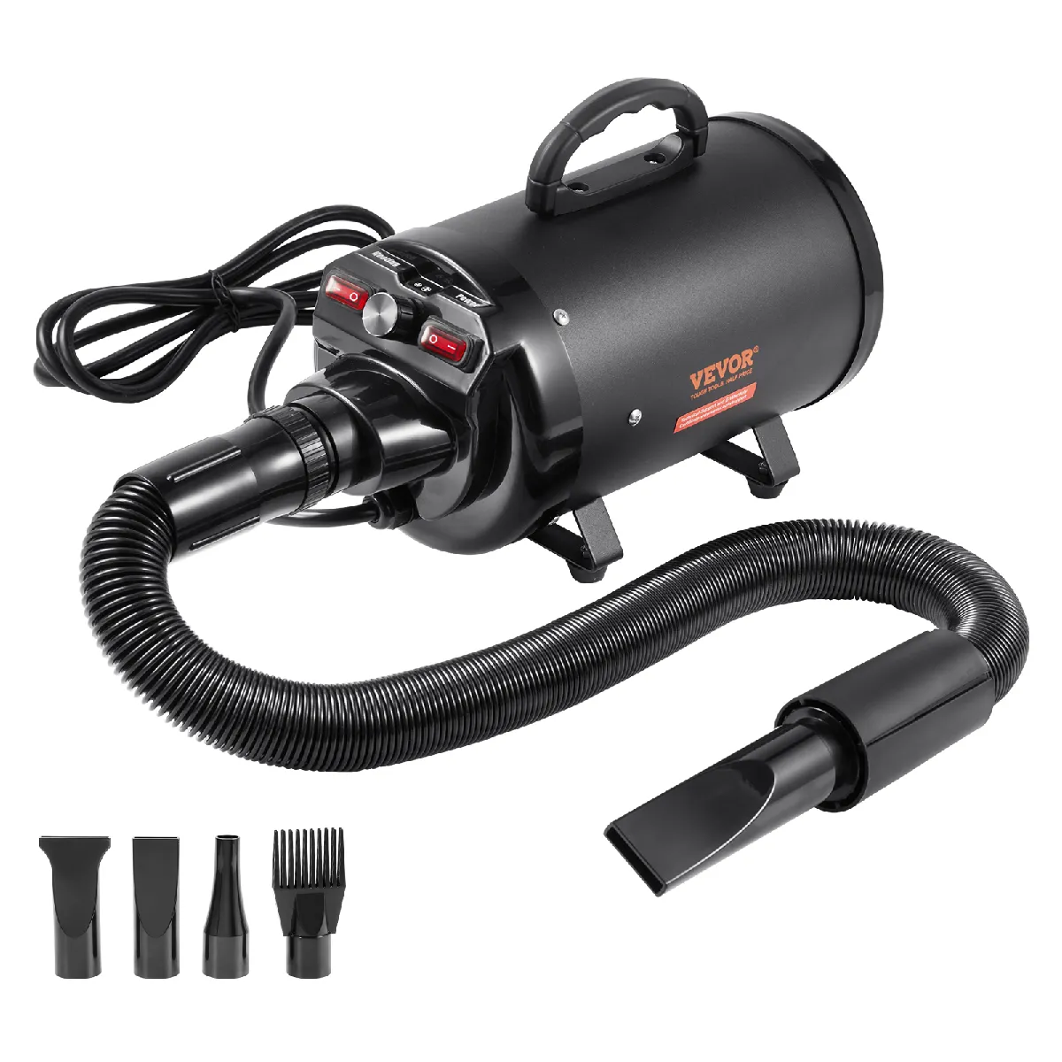 Séchoir Pour Chien - Vevor - Pulseur Chien Souffleur Pour Animaux De Compagnie 2000 W 4 Buses