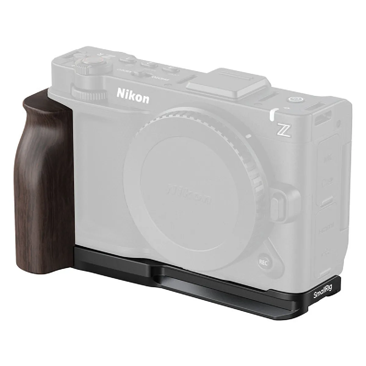 Smallrig 5906 L-Bracket Avec Poignée En Bois Pour Nikon Zr