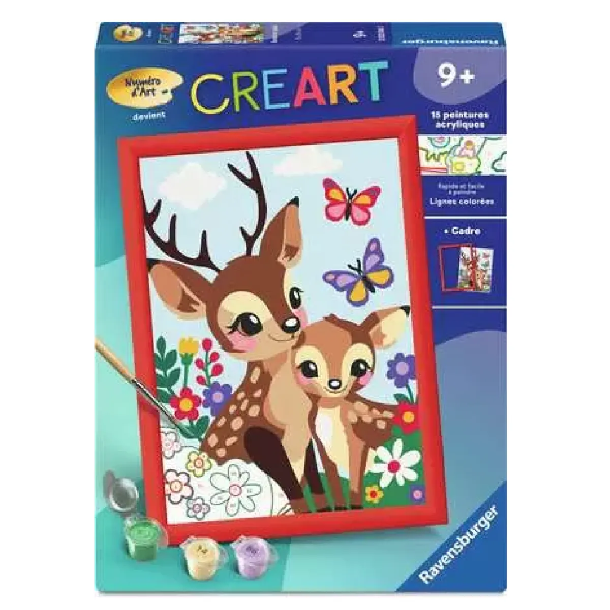 Peinture par numero enfant des CreArt Kids 18x24cm Bambi bebe - vue 7