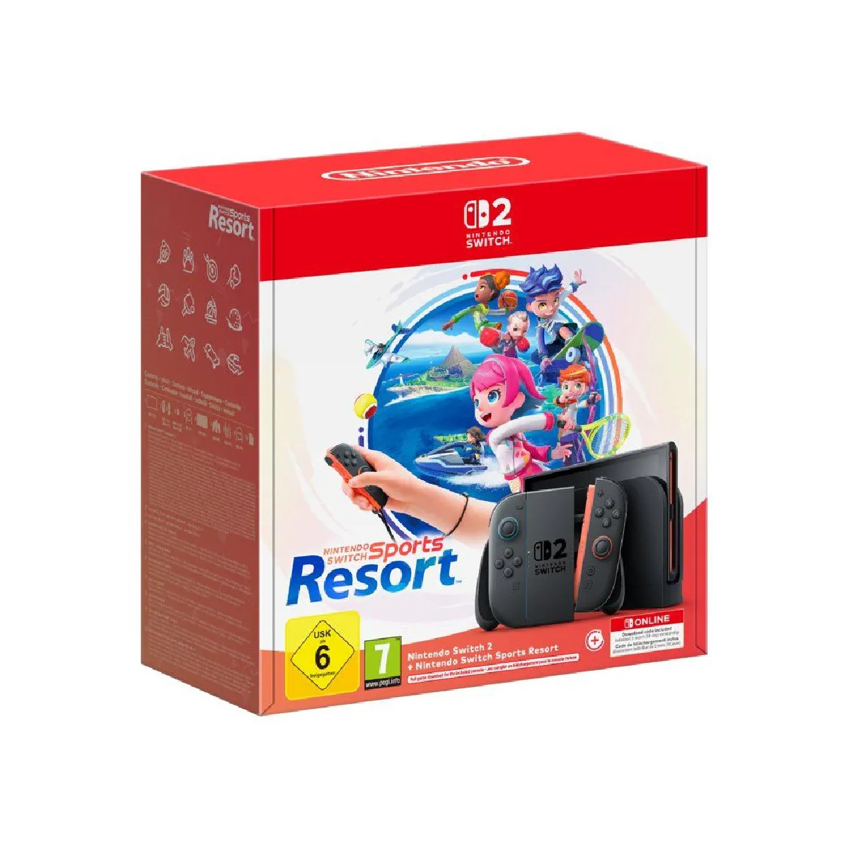 Nintendo Switch 2 - Console Noire - Bundle Sports Resort + 3 mois Nintendo Switch Online