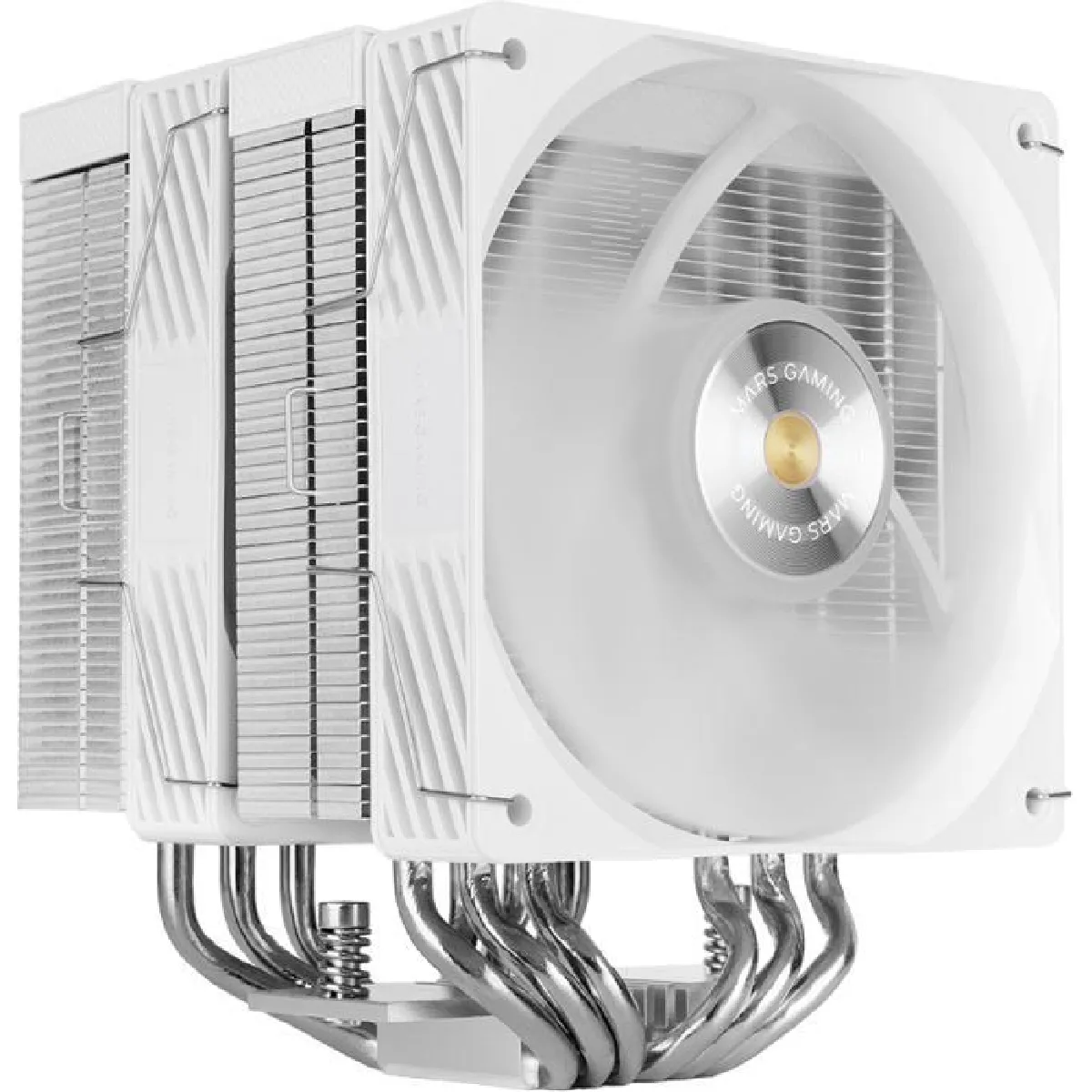 Mars Gaming Blanc Refrigeración Aire Socket Intel Lga/Amd 158Mm Mcpu-X26pro Dual Tower 2X120mm O - Neuf - Image 3