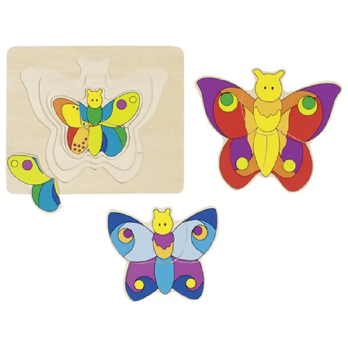 Goki Puzzle à couche Papillon