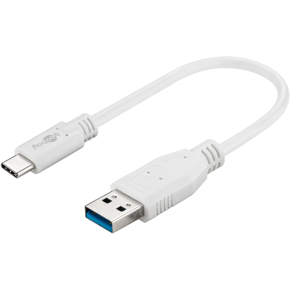 Câble USB-C™ vers USB-A 3.0, Blanc-Longueur de câble 0.2 m 67189 - Image 5